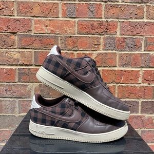 Brown Nike Air Force 1 Plaid